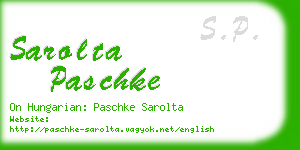 sarolta paschke business card